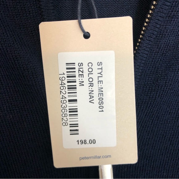 Peter Millar Autumn Crest Quarter Zip Sweater in Navy - Picture 5 of 8